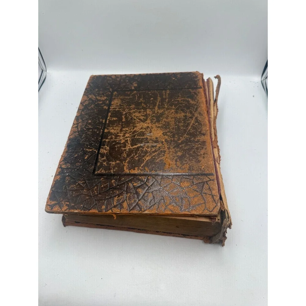 Antique 1894 Holy Bible Henry Altemus Edition Leather Gilt Illustrated Large